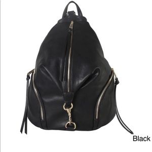 Black high fashion backpack/ gold toned hardware